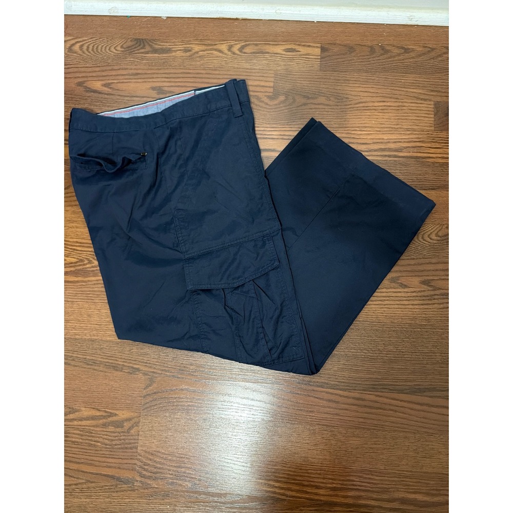 Tommy Hilfiger Navy Blue Wide Leg Cargo Pants Womens Size 12 Utility Trousers - Picture 7 of 8